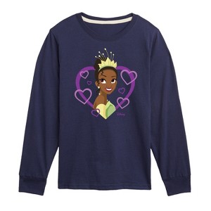 Girls' - Disney Princess - Tiana Hearts Long Sleeve Graphic T-Shirt - 1 of 3