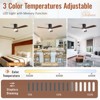 52 Inch Flush Mount Ceiling Fan with Remote Control, Wood Blades Modern Outdoor Ceiling Fans for Bedroom/Farmhouse/Patio/Indoor Quiet DC Motor - 3 of 4