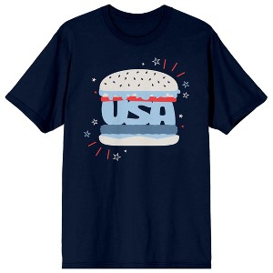Americana USA Hamburger Men's Navy T-shirt - 1 of 3