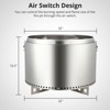 32 Inch Smokeless Fire Pit, 304 Stainless Steel Wood Burning Fireplaces Portable Safe Burning Firepit for Outside Patio Camping - 4 of 4
