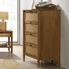 Roundhill Furniture Vichy Wood and Rattan 4-Drawer Chest - 2 of 4