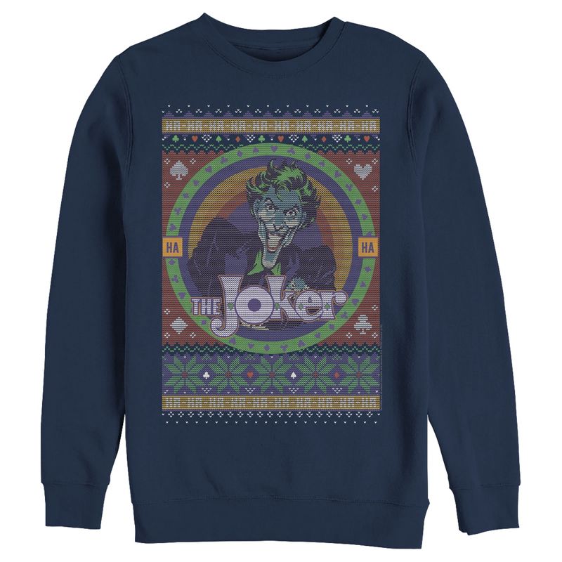 Men's Batman Ugly Christmas Joker Sweatshirt, 1 of 4