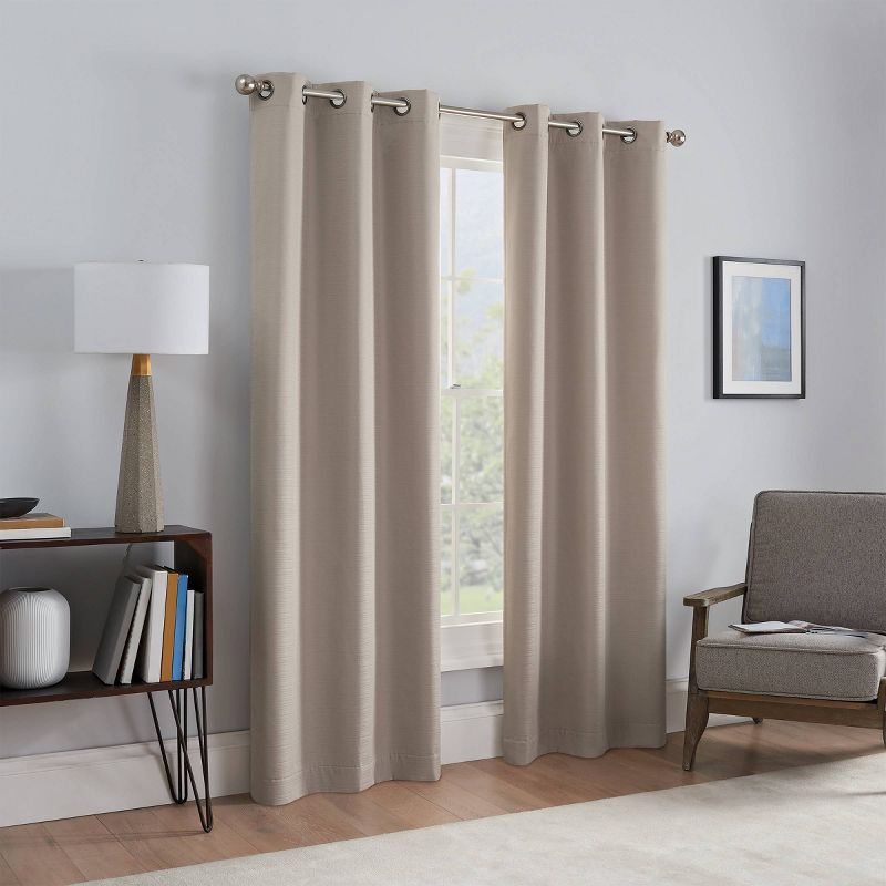 Set of 2 Talisa Absolute Zero and Draft Blocker Blackout Curtain Panels - Eclipse, 4 of 12