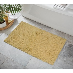 Bell Flower Collection Cotton Floral Pattern Tufted Bath Rug - Home Weavers - 1 of 4