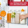 Reusable Glass Milk Bottles with Silicone Caps, 2 Pack 32 oz Leak Proof Storage - 3 of 4