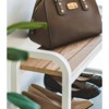 Yamazaki Home - Shoe Organizer & Bench (18" H) - Steel + Wood - White - 3 of 4