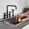 CLIHOME Double Handle Kitchen Sink Faucet with Side Spray And 360 Degree Spout - 2 of 4
