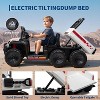 24V 4WD All-Terrain Kids Electric Ride-on Dump Truck,2-Seater with Remote Control,Dump Bed - 2 of 4