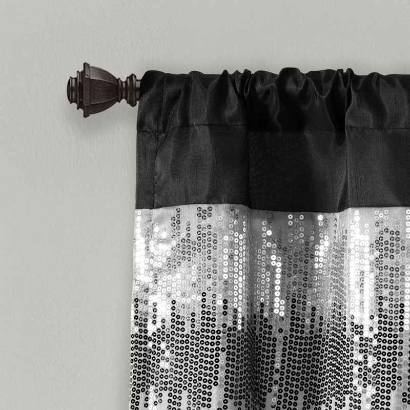 52"x18" Night Sky Sequins Embroidery Window Valance - Lush Décor, 3 of 7