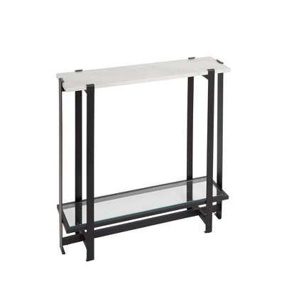 Slim Console Table Marble/Black - Silverwood