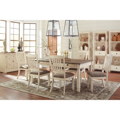 Bolanburg 72'' Rustic Brown and White Farmhouse Dining Table
