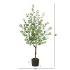 HomeStock  4 ft. Artificial Eucalyptus Tree in Pot for Indoor/Outdoor - 2 of 4