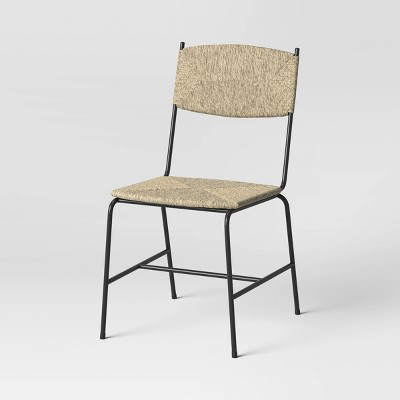 Ashburn Woven Dining Chair with Metal Legs Natural - Threshold™