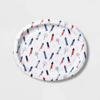 All of Fireworks Oval Platter Blue/White/Red - Sun Squad™