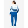 Woman Within Plus Size Striped Full Zip Jacket Set - 3 of 4