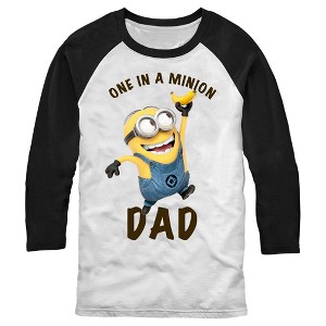 Men's Despicable Me One in a Minion Dad Baseball Tee - 1 of 4