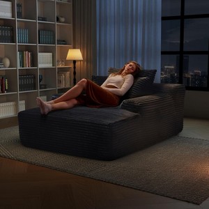 Runesay Plush Corduroy Cloud Couch, Fluffy Oversized Sofa Bed - 1 of 4