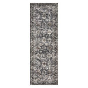COZONY Washable Vintage Boho Area Rug, Stain Resistant Non-Slip Floral Carpet for Living Room Dining Room Bedroom - 1 of 4
