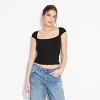 Women's Cap Sleeve Portrait Neck T-Shirt - Wild Fable™ - 2 of 4
