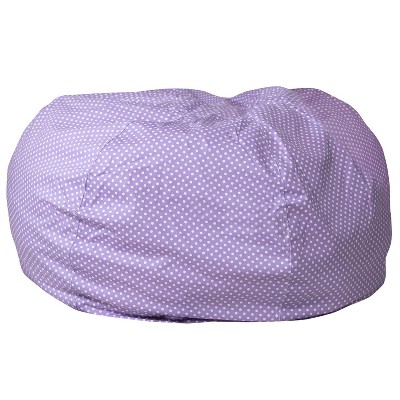 Emma And Oliver Oversized Lavender Dot Refillable Bean Bag Chair For ...