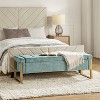 Octavio Modern Upholstered Flip Top Storage Bench with Metal Legs|ART OF LIVING DESIGNS - 2 of 4