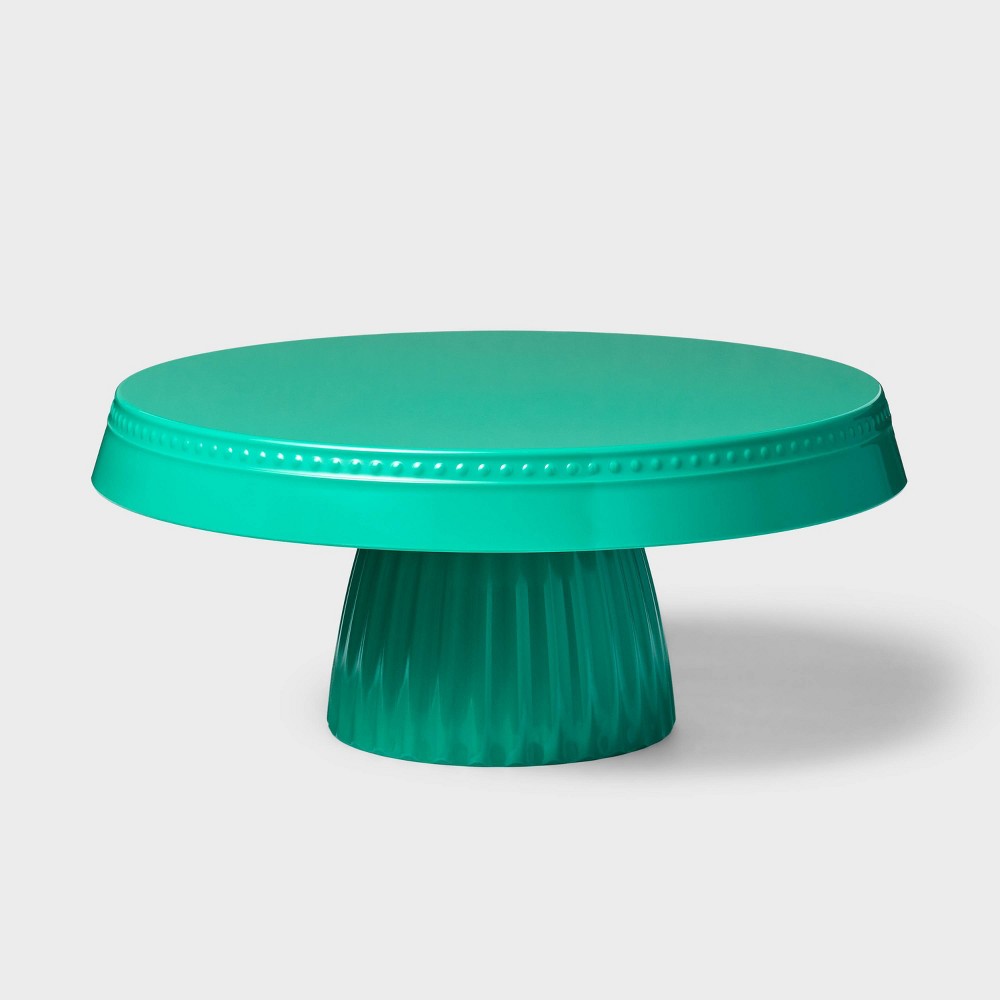 2 in 1 Entertaining Melamine Tray - Tabitha Brown for Target: Round, Green, Footed, Dishwasher-Safe, 10" Diameter