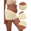 INSPIRE CHIC Women's Low Waist Under the Bump Maternity BoyShorts Pregnancy Seamless Ladies Panties - 3 of 4