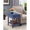 HomeStock Belmont Wedge End Table with Shelf, Narrow Triangular Side Table with Beveled Edges, Tapered Legs and Space Saving Small Design - 3 of 3
