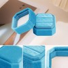 Unique Bargains Portable Double Slots Velvet Jewelry Ring Box for Proposal Engagement Wedding - 2 of 4