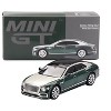 Bentley Flying Spur White Sand and Verdant Green Metallic with Black Top Limited Edition 1/64 Diecast Model Car by Mini GT - 4 of 4