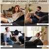 AENKYO Oversized Sleeper Sofa Bed & Cloud Lounge Chair, 2 Pillows Corduroy Upholstered Sofa No Assembly Required for Living Room - 4 of 4