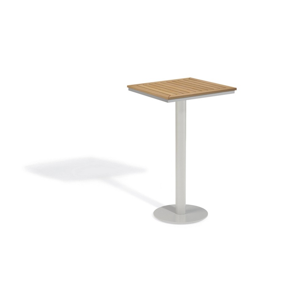 Travira 26 Natural Tekwood Square Bar Table Oxford Garden