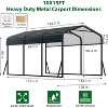 10' x 15' Heavy Duty Metal Carport with Galvanized Steel Roof, Tall Metal Carport Kits Garage, Heavy Duty Metal Roof Carport with Enhanced Base - 2 of 4