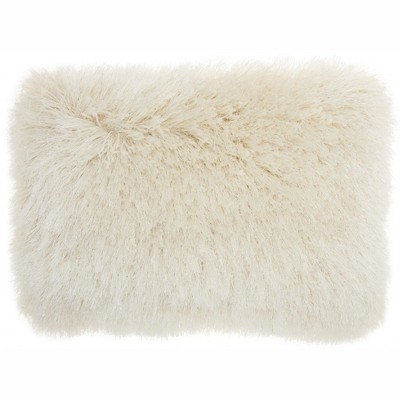 HomeRoots 14" X 20" Cream Throw Pillow