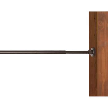 66"-120" Indoor/Outdoor Stainless Steel Duo Tension Rod Espresso - Versailles Home Fashions