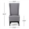 Accent Chair with Birch Wood Legs, Upholstered Comfortable High Backrest Dining Chair, Vanity Makeup Chair for Restaurant, Living Room, Bedoom - 4 of 4