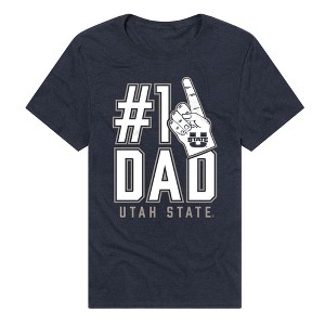 Utah State University Aggies 1 Dad Adult T-Shirt Navy - 1 of 4