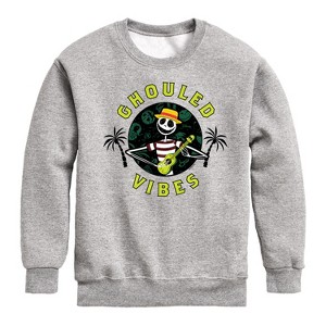 Boys' - Disney - Ghouled Vibes Graphic Long Sleeve Fleece Sweatshirt - 1 of 4