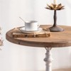 Maxax Pedestal End Table，Retro Wood Accent Tables for Bedroom Home Decor, Patio - 4 of 4