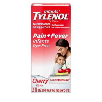 Infants' Tylenol Pain & Fever Reducer Liquid - Acetaminophen - Dye-Free Cherry - 2 fl oz