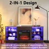 QingMoon TV Stand with Electric Fireplace, Entertainment Center with LED Lights and USB Charging Outlet, Media Console Table for Living Room - 2 of 4