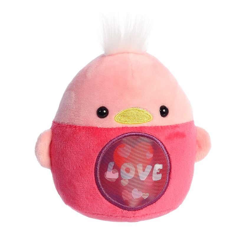 Aurora Lenticular 3.5" Love Bird Pink Stuffed Animal, 2 of 6