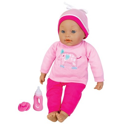 Lissi: 16" Interactive Baby Doll Beatrice - Hot Pink & Elephant Outfit, Cap