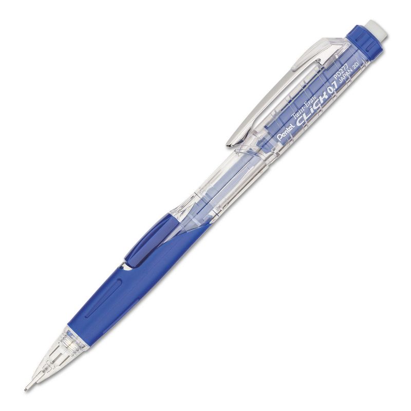 Pentel Twist-Erase CLICK Mechanical Pencil 0.7 mm Blue Barrel PD277TC, 1 of 4