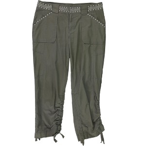 I.N.C International Concepts Womens Studded Casual Cargo Pants, Green, 10 - 1 of 2