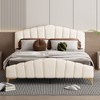 NicBex Queen Size Velvet Platform Bed with Stripe Decorated Headboard for Adults/Boys/Girls - 2 of 4