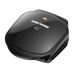 George Foreman GR10B 2-Serving Classic Plate Electric Indoor Grill and Panini Press, Black - 1 of 4