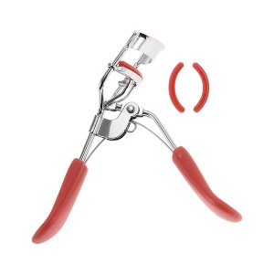 Unique Bargains Women Chrome Flat Handle Eyelash Curler 1 Pc - 1 of 3