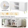 VYNXARIA Modern TV Stand for TVs up to 55 Inches - Entertainment Center Media Console with Adjustable Shelf and Metal Legs(White) - 4 of 4
