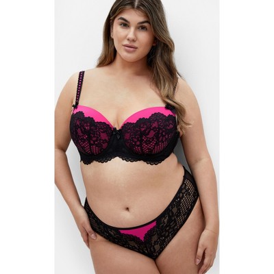 Women's Plus Size Leyla Contour Bra - hot pink | CITY CHIC
